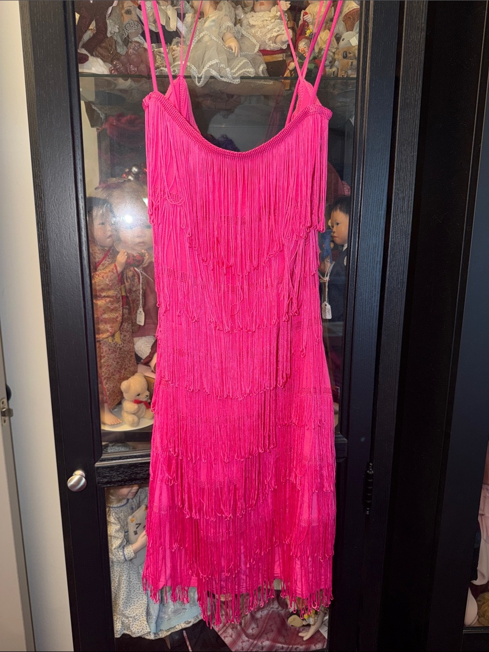 Steve Madden Hot Pink Fringe Jumper Dress